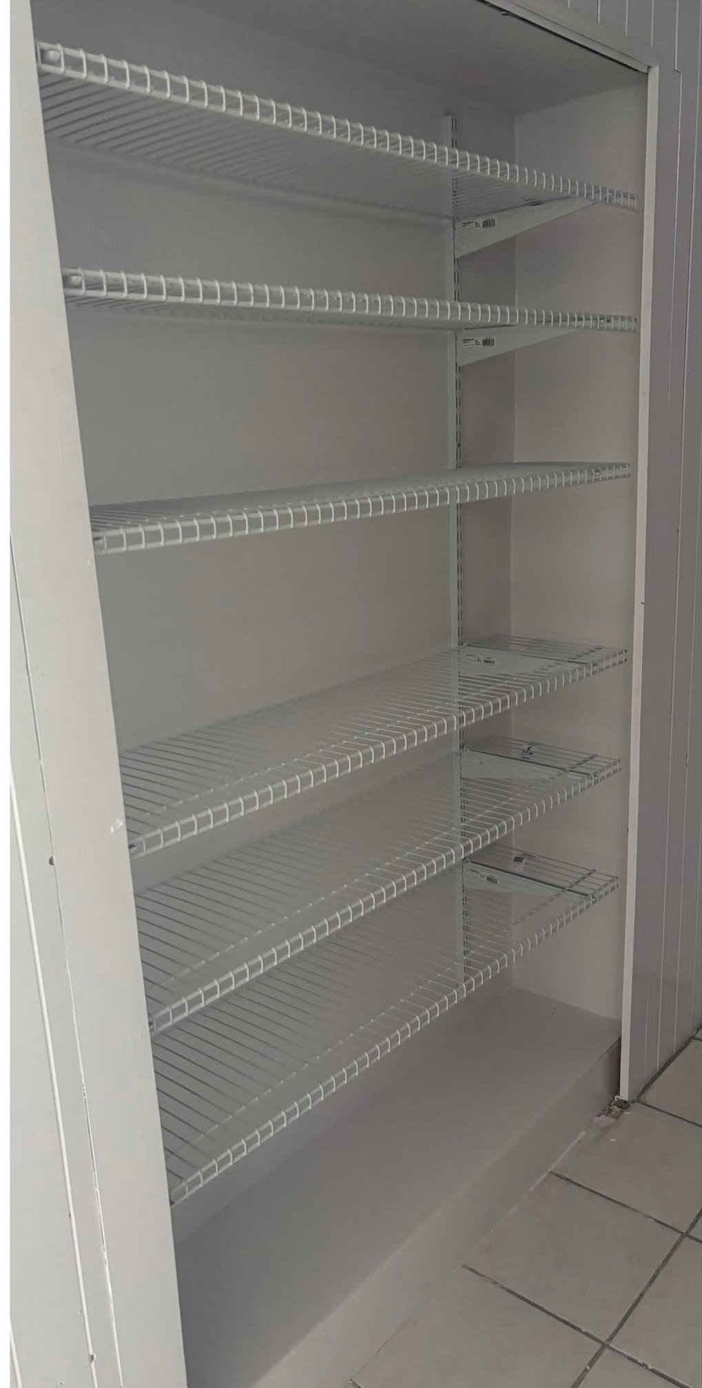 Custom closet shelving installation, second angle