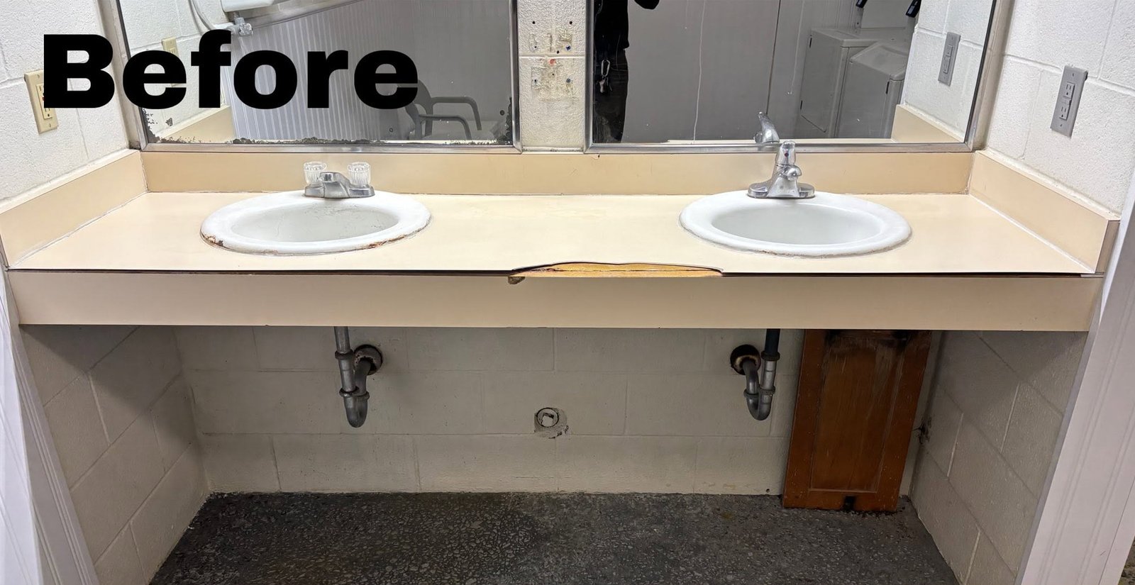 Before: bathroom vanity